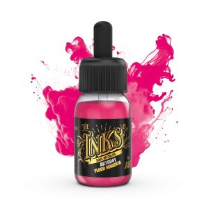 AK Interactive 16041 - Tusz do cieniowania Fluor Magenta Ink 30 ml
