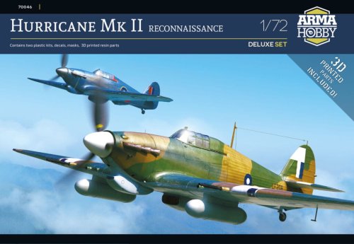 Przejdź do produktu Arma Hobby 70046 - 1:72 Hurricane Mk II Reconnaissance - Deluxe Set