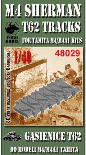 Przejdź do produktu Toro Model 48029 - 1:48 M4 Sherman T62 Tracks for Tamiya M4/M4A1 Kits