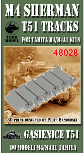 Przejdź do produktu Toro Model 48028 - 1:48 M4 Sherman T51 Tracks for Tamiya M4/M4A1 Kits