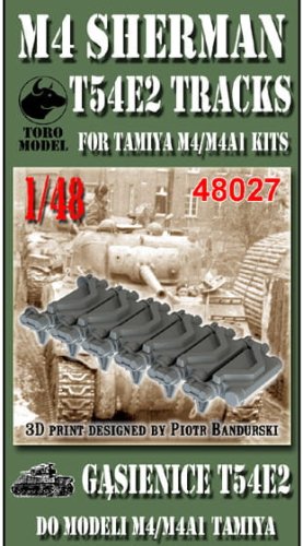 Przejdź do produktu Toro Model 48027 - 1:48 M4 Sherman T54E2 Tracks for Tamiya M4/M4A1 Kits