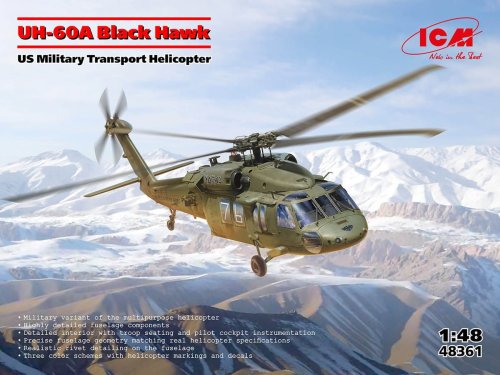 Przejdź do produktu ICM 48361 - 1:48 UH-60A Black Hawk US Military Transport Helicopter