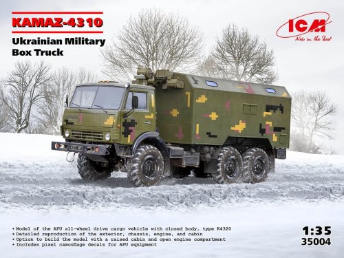 Przejdź do produktu ICM 35004 - 1:35 Kamaz-4310 Ukrainian Military Box Truck
