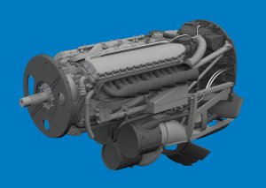 Eduard 6481069 - 1:48 P-40E engine Print 3D