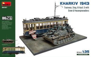 Miniart 36067 - 1:35 Kharkiv 1943 Tramway, StuG III Ausf G. w/ Crew & Panzergrenadiers Big Set