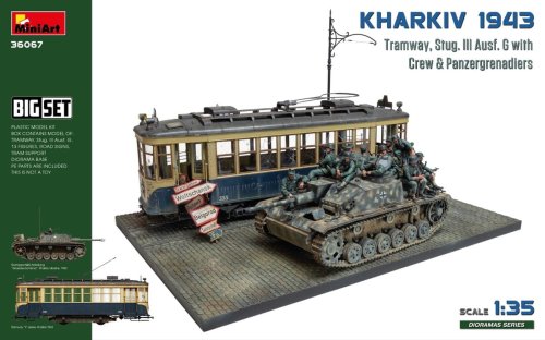 Przejdź do produktu Miniart 36067 - 1:35 Kharkiv 1943 Tramway, StuG III Ausf G. w/ Crew & Panzergrenadiers Big Set
