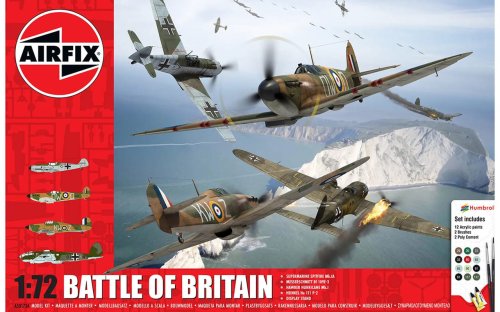 Przejdź do produktu Airfix 50173A - 1:72 Battle of Britain zestaw 4 modeli z farbami