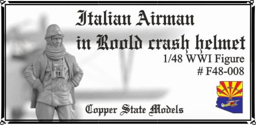 Przejdź do produktu Copper State Models CSM F48008 - 1:48 Italian Airman in Roold Crash Helmet
