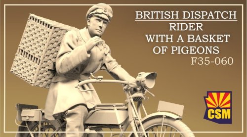 Przejdź do produktu Copper State Models CSM F35060 - 1:35 British Dispatch Rider with a Basket of Pigeons