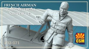 Copper State Models CSM F32071 - 1:32 French Airman Jumping from His Nieuport