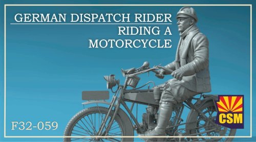 Przejdź do produktu Copper State Models CSM F32059 - 1:32 German Dispatch Rider Riding a Motorcycle
