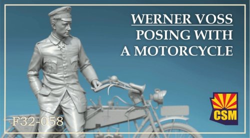 Przejdź do produktu Copper State Models CSM F32058 - 1:32 Werner Voss Posing with a Motorcycle