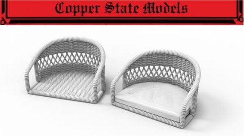 Przejdź do produktu Copper State Models CSM A32011 - 1:32 Wicker Seat w/ Cushion