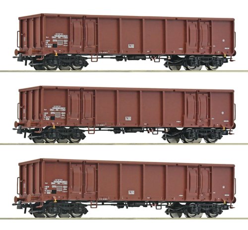 Przejdź do produktu Roco 6600103 H0 - Zestaw 3 wagonów węglarek typu Eas 5948, DR, ep.IV
