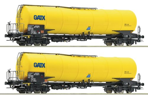 Przejdź do produktu Roco 76025 H0 - Zestaw 2 wagonów cystern typu Zans, GATX, ep. VI