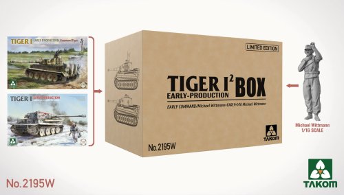 Przejdź do produktu Takom 2195W - 1:35 Tiger I Big 2 Box Early Command Michael Wittmann+Early+1/16 Michael Wittmann