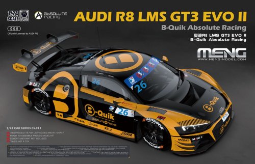 Przejdź do produktu Meng Model CS011 - 1:24 Audi R8 LMS GT3 Evo II B-Quik Absolute Racing