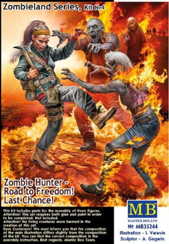 Przejdź do produktu Master Box 35244 - 1:35 Zombieland Series Kit No 4. Road to Freedom! Last Chance! Zombie Hunter