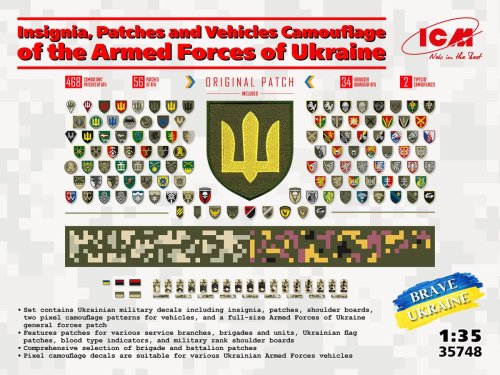 Przejdź do produktu ICM 35748 - 1:35 Insignia, Patches and Vehicles Camouflage of the Armed Forces of Ukraine