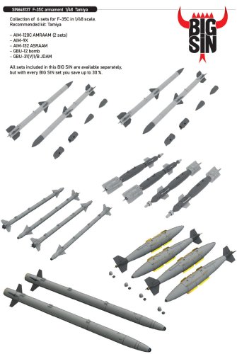 Przejdź do produktu Eduard SIN648137 - 1:48 F-35C armament