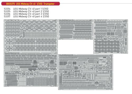 Przejdź do produktu Eduard BIG5375 - 1:350 USS Midway CV-41