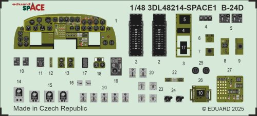 Przejdź do produktu Eduard 3DL48214 - 1:48 B-24D Space 3D Decals + PE