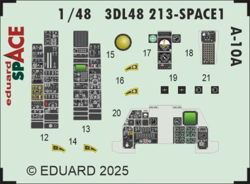 Przejdź do produktu Eduard 3DL48213 - 1:48 A-10A Space 3D Decals + PE