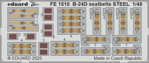 Przejdź do produktu Eduard FE1510 - 1:48 B-24D seatbelts - Steel