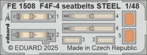 Przejdź do produktu Eduard FE1508 - 1:48 F4F-4 seatbelts - Steel