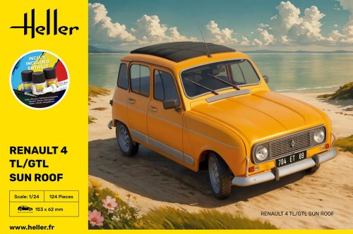 Przejdź do produktu Heller 58704 - 1:24 Renault 4 TL/GTL Sun Roof model z farbami