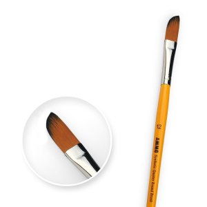 Ammo Mig 8586 - Pędzel syntetyczny skośny półokrągły 12