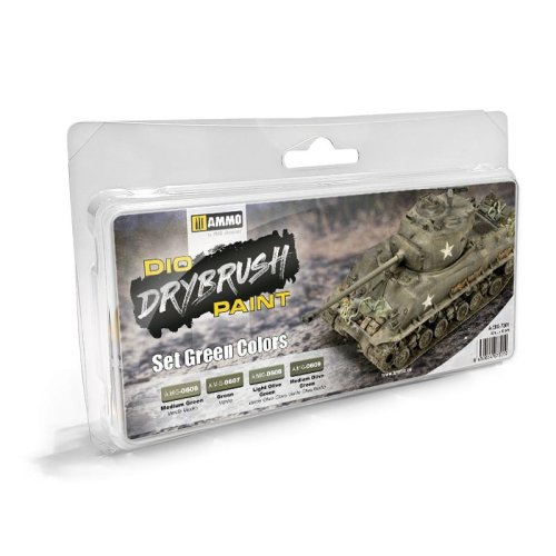 Przejdź do produktu Ammo Mig 7301 - Zestaw farb do techniki suchego pędzla Green Colors