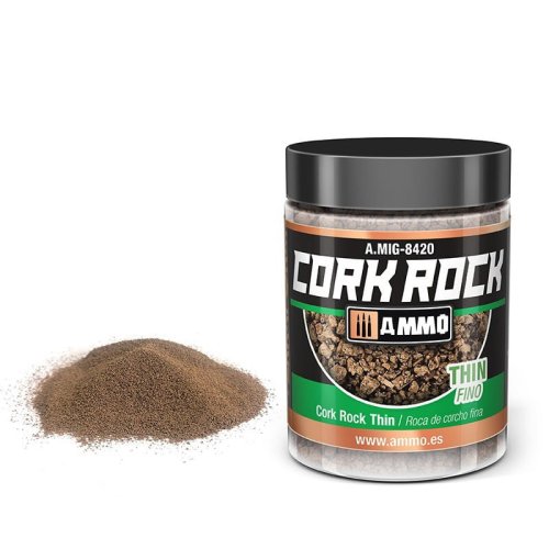 Przejdź do produktu Ammo Mig 8420 - Posypka z mielonego korka do makiet, drobna 100 ml