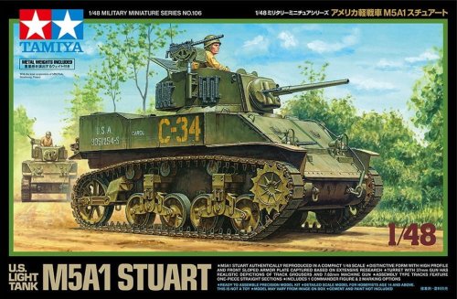 Przejdź do produktu Tamiya 32606 - 1:48 U.S. Light Tank M5A1 Stuart