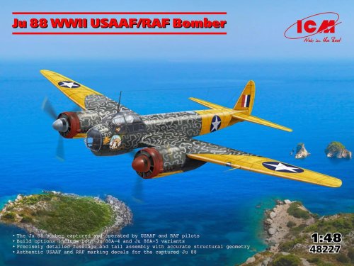 Przejdź do produktu ICM 48227 - 1:48 Junkers Ju 88 WWII USAAF / RAF Bomber