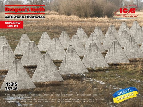 Przejdź do produktu ICM 35746 - 1:35 Dragon's Teeth Anti-Tank Obstacles