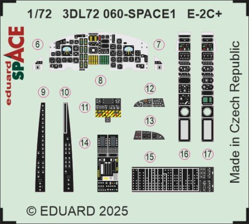 Przejdź do produktu Eduard 3DL72060 - 1:72 E-2C+ Space 3D Decals + PE