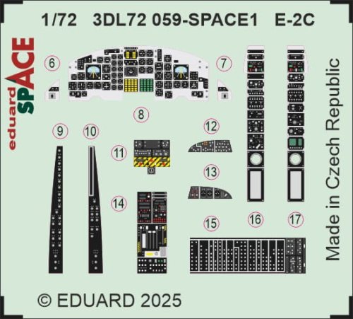 Przejdź do produktu Eduard 3DL72059 - 1:72 E-2C Space 3D Decals + PE