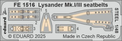 Przejdź do produktu Eduard FE1516 - 1:48 Lysander Mk.I/III seatbelts - Steel