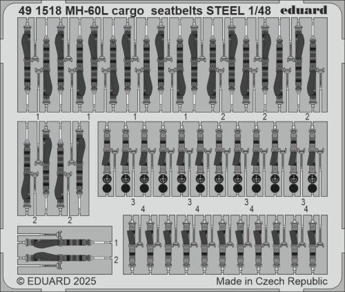 Przejdź do produktu Eduard 491518 - 1:48 MH-60L cargo seatbelts - Steel