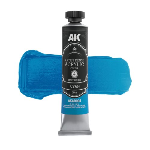 Przejdź do produktu AK Interactive AD004 - Artystyczna gęsta farba akrylowa Cyan 20 ml