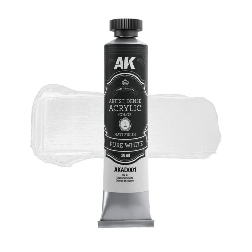 Przejdź do produktu AK Interactive AD001 - Artystyczna gęsta farba akrylowa Pure White 20 ml