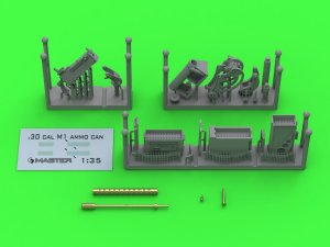 Master GM-35-087 - 1:35 Browning M1919 A4.30 cal 7,62mm z uchwytem plot. M20 używany np. na M3 Stuart lub z kołyską D7431 np. M3 Scout Car