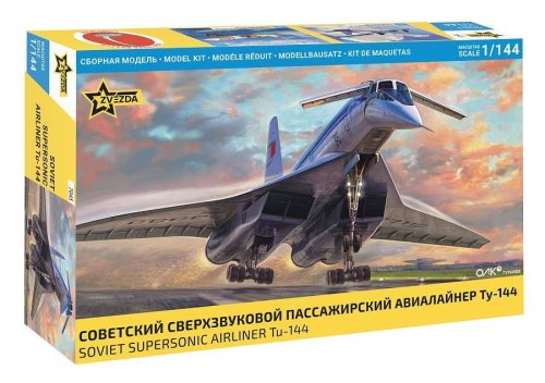 Przejdź do produktu Zvezda 7045 - 1:144 Soviet Supersonic Airliner Tu-144