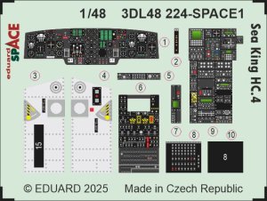 Eduard 3DL48224 - 1:48 Sea King HC.4 Space 3D Decals + PE