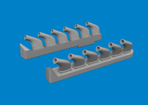 Przejdź do produktu Eduard 672411 - 1:72 P-51 exhaust stacks Print 3D