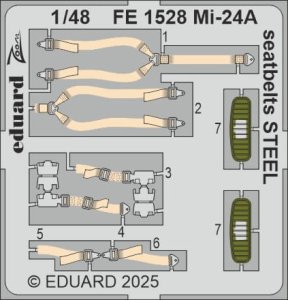 Eduard FE1528 - 1:48 Mi-24A seatbelts - Steel