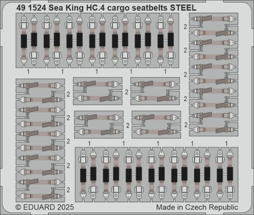Przejdź do produktu Eduard 491524 - 1:48 Sea King HC.4 cargo seatbelts - Steel