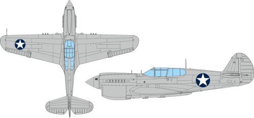 Przejdź do produktu Eduard EX1120 - 1:48 P-40E US national insignia circular