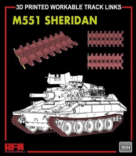 Przejdź do produktu Rye Field Model 3034 - 1:35 M551 Sheridan 3D Printed Workable Track Links